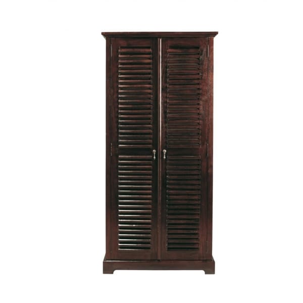 Solid Wood Brown Dark Wardrobe India