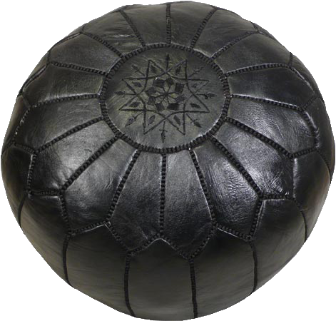 Moroccan Poufs - Black