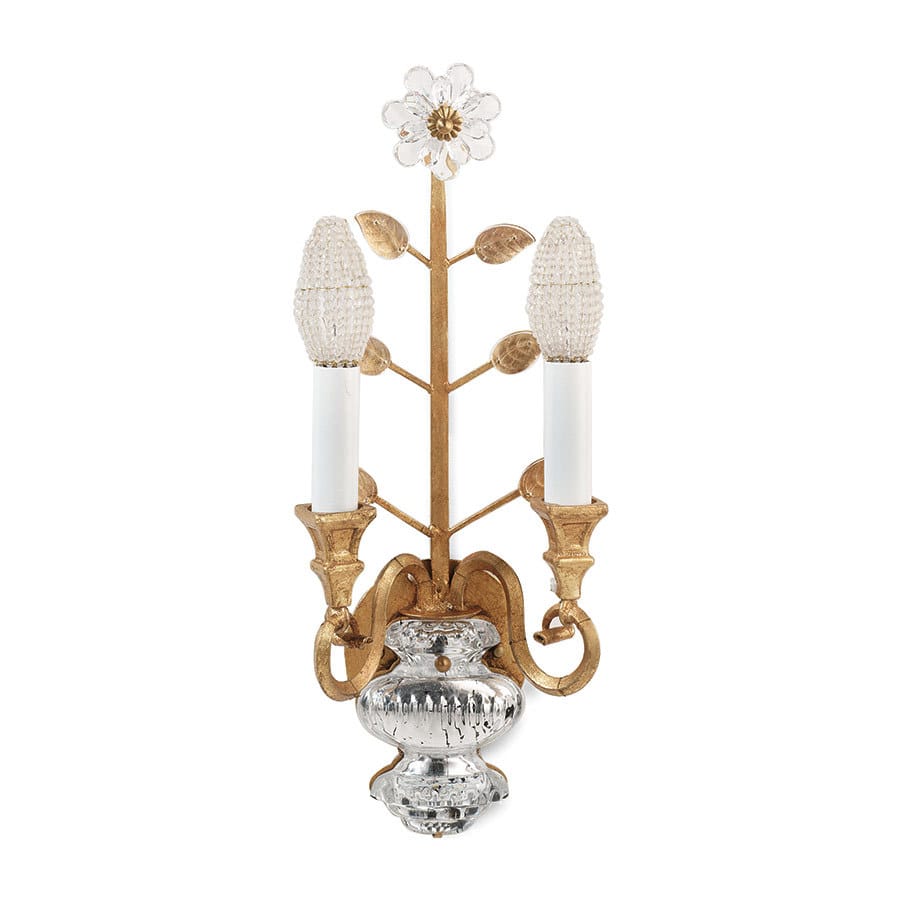 Crystal Flower Sconces