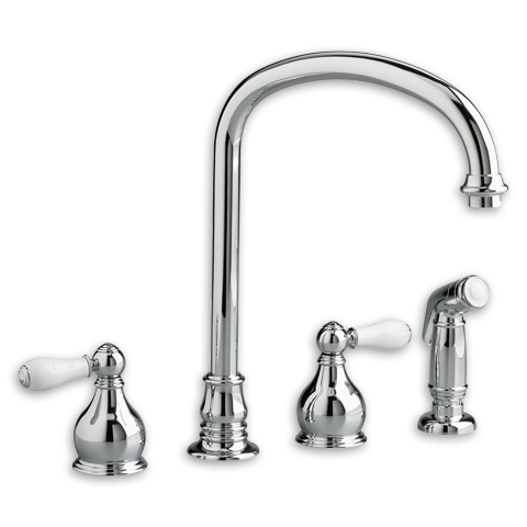 Williamsburg 2-Handle Bottom-Mount Kitchen Faucet with Separate Side Spray