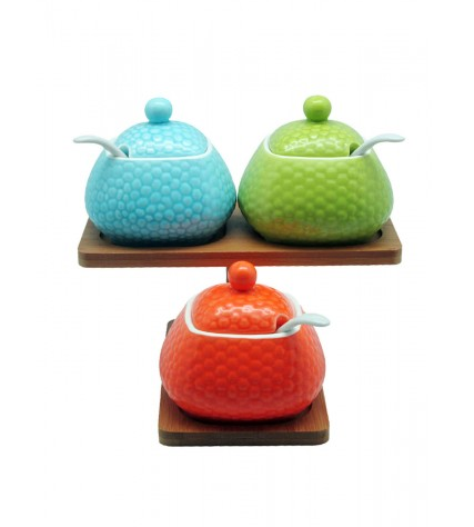 Colorful Condiment Pots