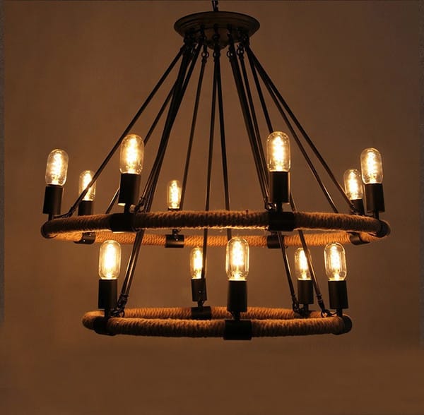 Saven Rope Filament Chandelier