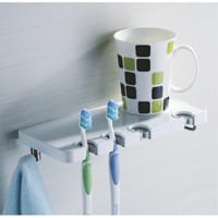 Tooth brush holder with hook