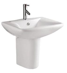 VZ070A - Wash Basin with Half Pedestal