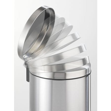 Pedal Bin Easy Close, 12 l, Rustproof Stainless Steel 