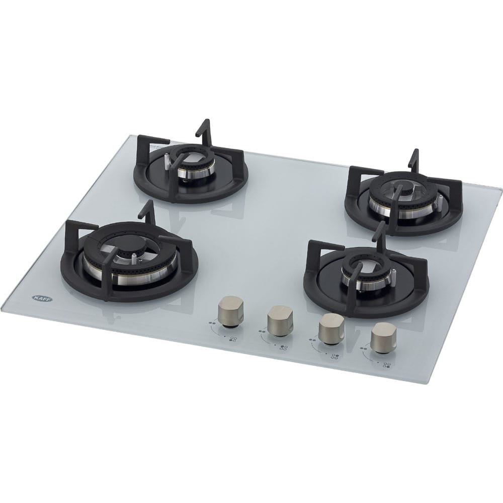 KHW 60 BR4 White Tempered Glass Hob