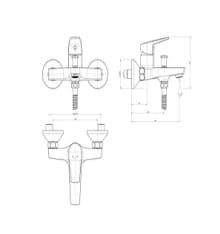 Exposed Bath & Shower Mixer WF-T511.651.50