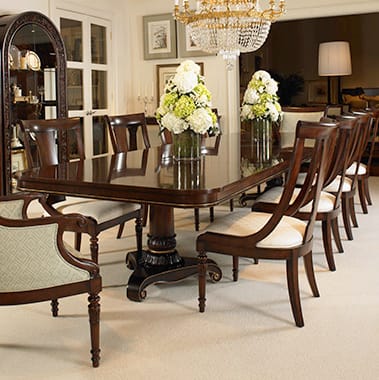 Double Pedestal Dining Table