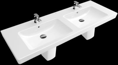 Double Vanity Washbasin 51 Angular