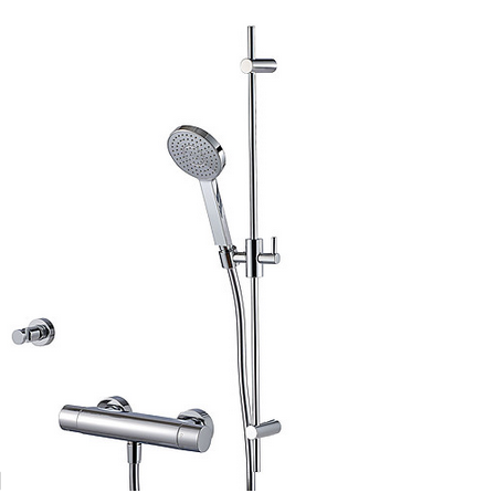 Thermostatic Shower Mixer with Sliding Bar and Handshower