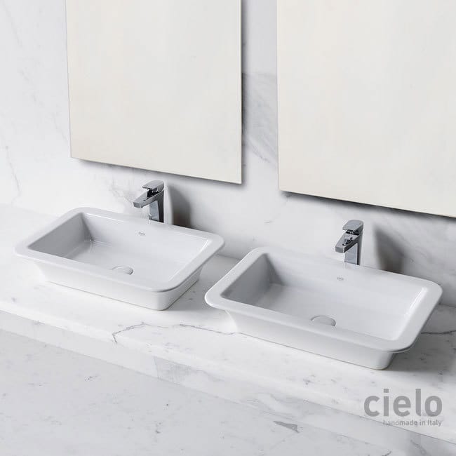 On top washbasin 64 White