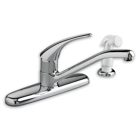 Cadet 1-Handle Kitchen Faucet with Separate Side Spray- Polished Chrome