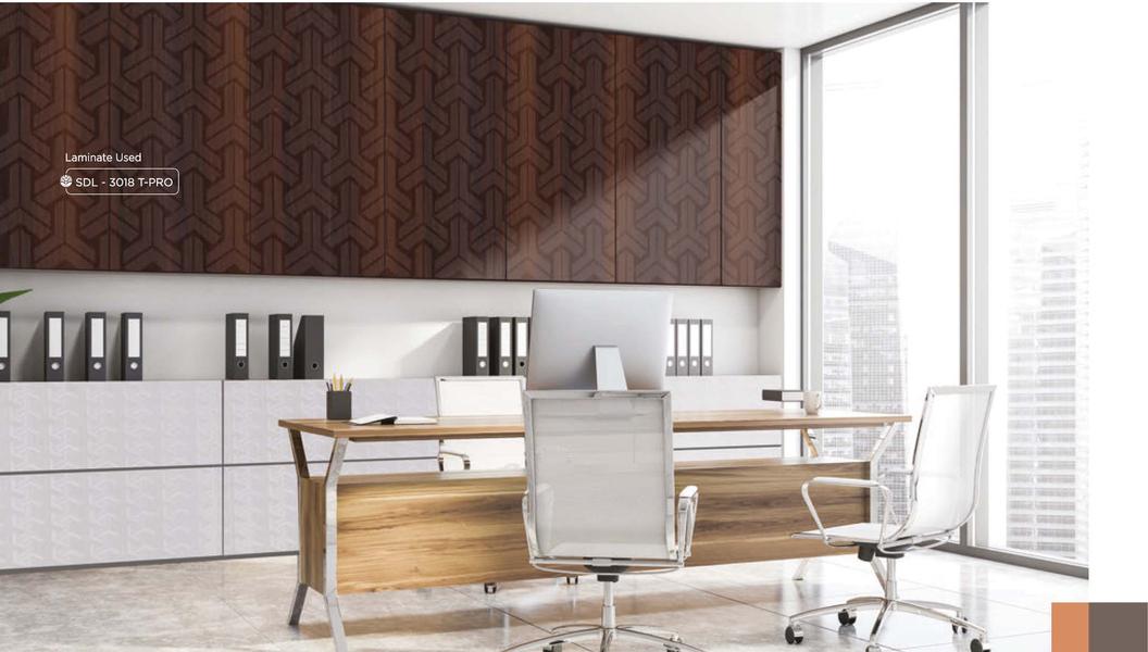 SDL 3018 T-PRO Brown Walnut 8 ft x 4 ft T-Pro Finish Decorative Laminate - 0.8 mm