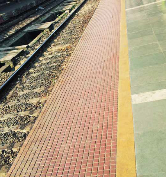 Border Tiles on Railway Platforms