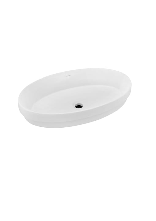 Ovalo Bowl Basin  in white color