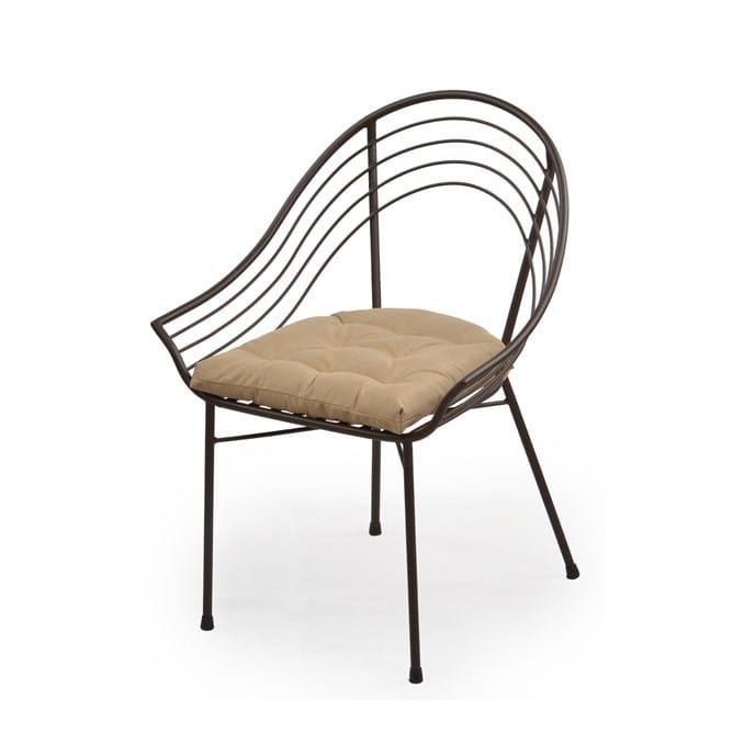 Metallic Occasional Chair - Matte Brown