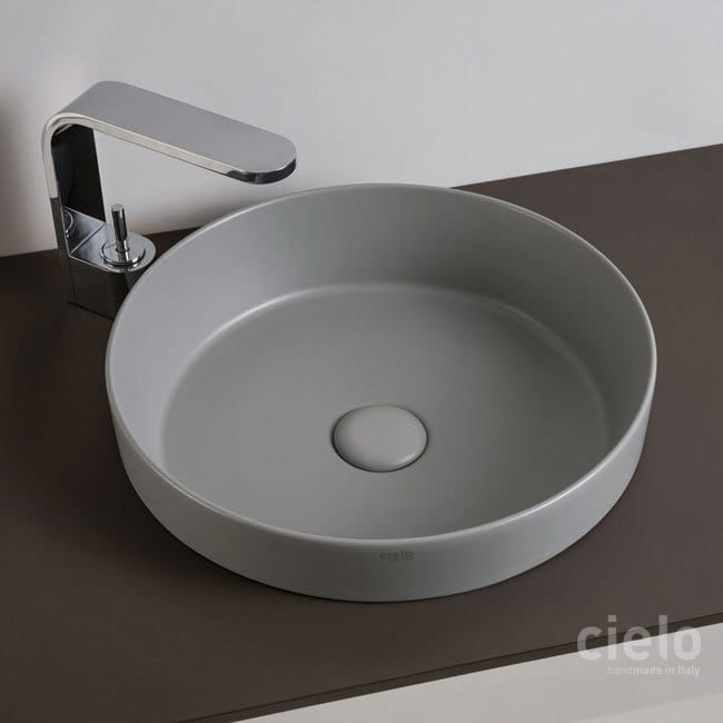 Round Semi Recessed Washbasin Colored Brina