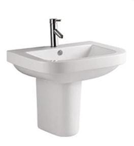 VZ080A - Wash Basin with Half Pedestal