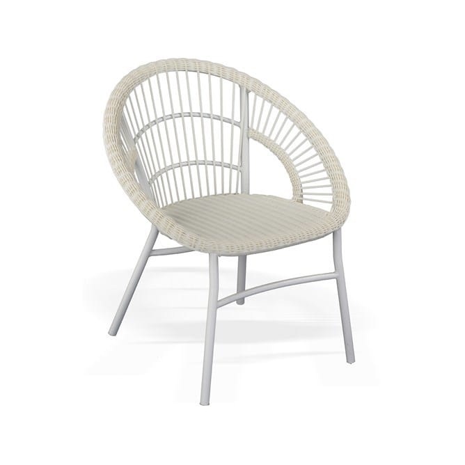 All Weather Polyrod Coco Chair In White