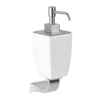 Wall-Mounted Soap Dispenser With White Ceramic