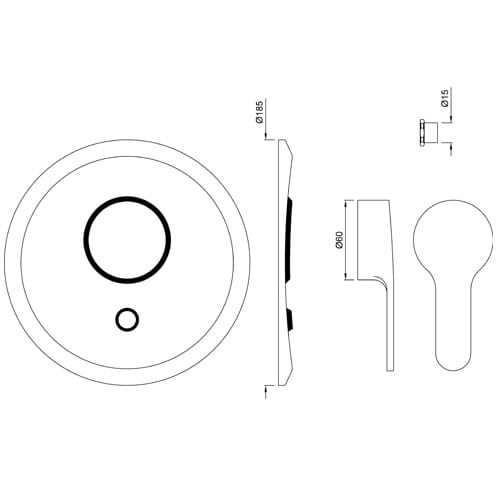 Single Lever 3-inlet Exposed parts kit