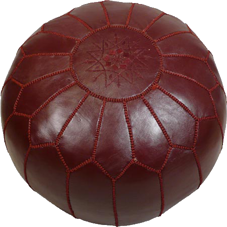 Moroccan Poufs - Burgundy