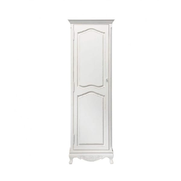 Solid Wood White Designer Door Wardrobe India