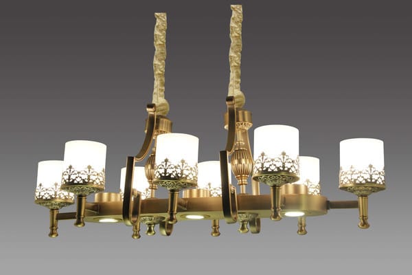 Selville Vintage Rectangle 8 Light Chandelier