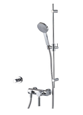 External Shower Single Lever Mixer with Sliding Bar and Handshower