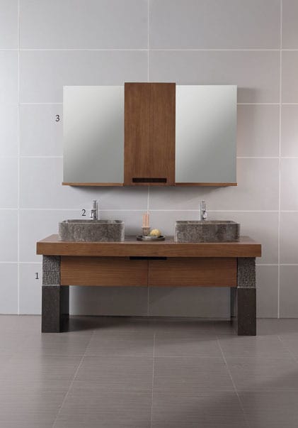 Saga - Vanity Cabinet & Mirrors Set