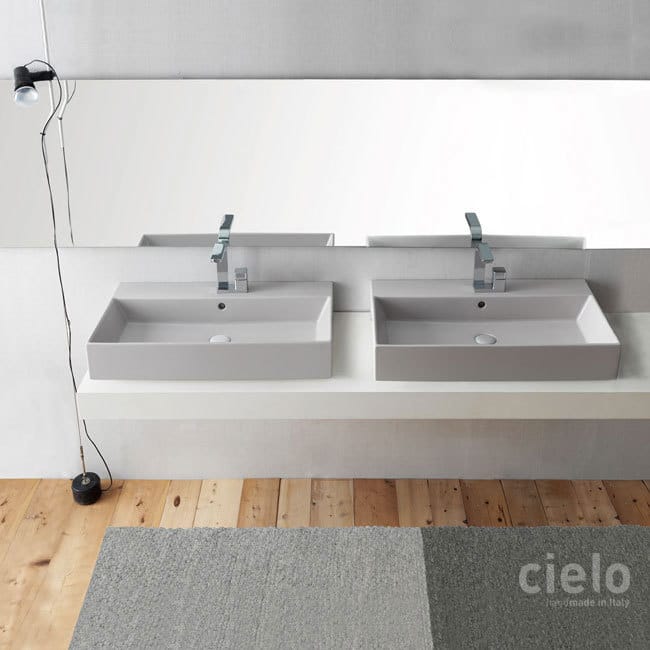 Rectangular 80 washbasin colored Talco