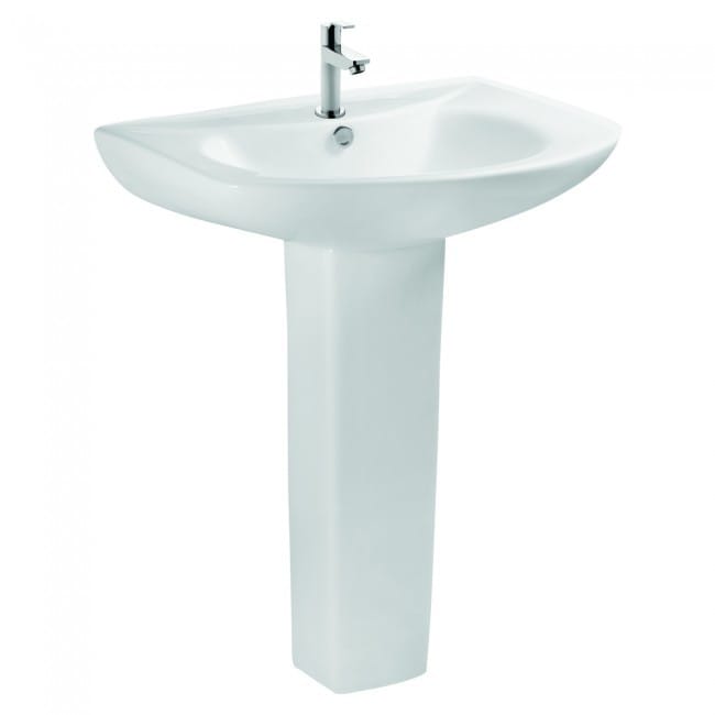 Atlanta Wall Hung Wash Basin with Full Pedestal 