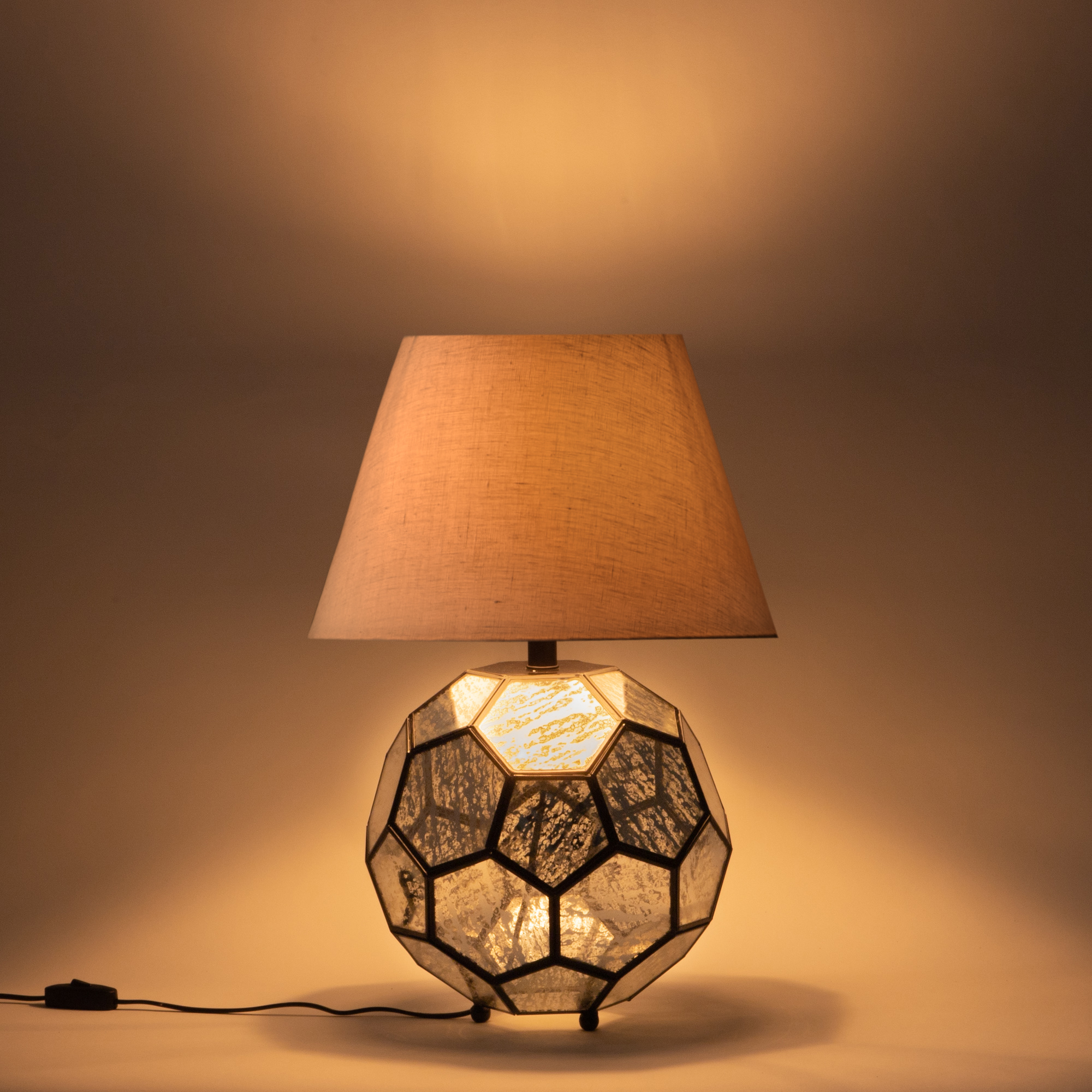 SIENNA METAL AND GLASS TABLE LAMP