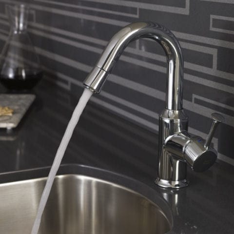 Pekoe 1-Handle Pull Down Bar Sink Faucet