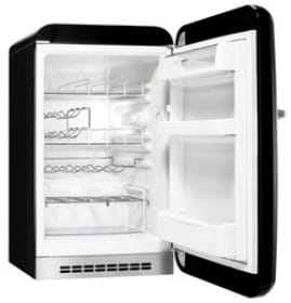 Single Door Refrigerator, Black, 50's Retro Style, Energy Rating A+