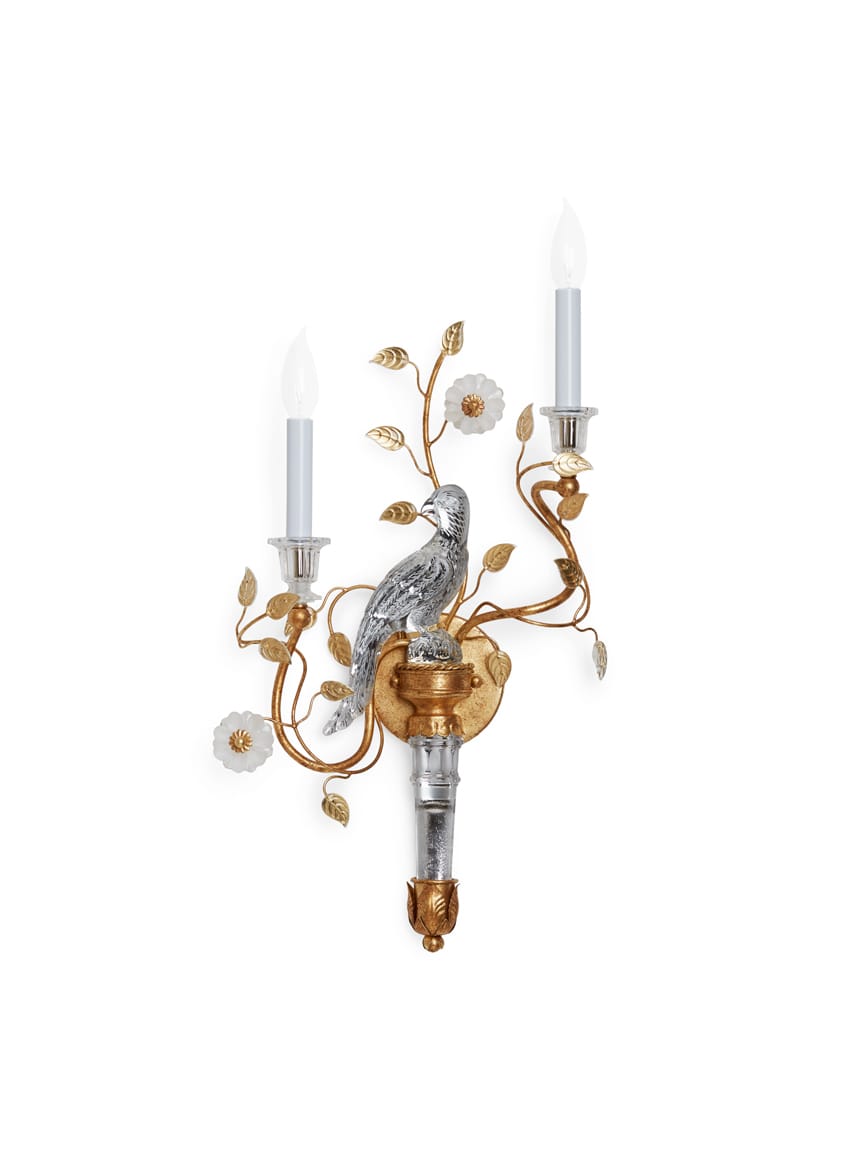 Crystal Bird Torch Sconce