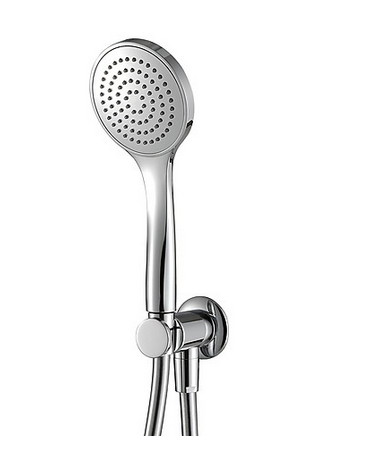 Antilimescale handshower set Diam.100mm with water outlet and support