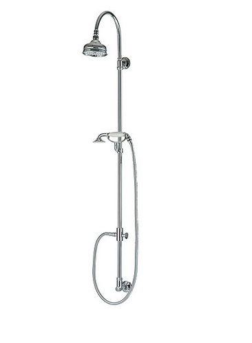 Shower column with anti-limescale showerhead Ø125 mm and handshower