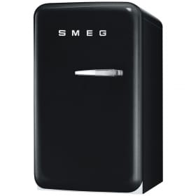 Single Door Refrigerator, Black, 50's Retro Style, Energy Rating D