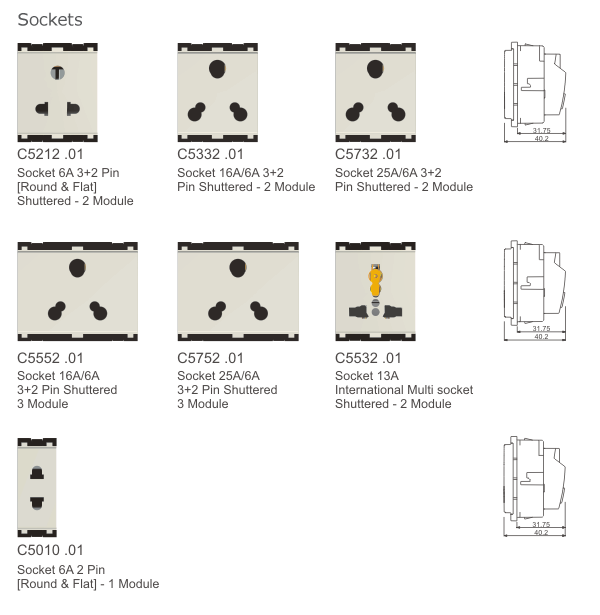 Cube Series - Sockets