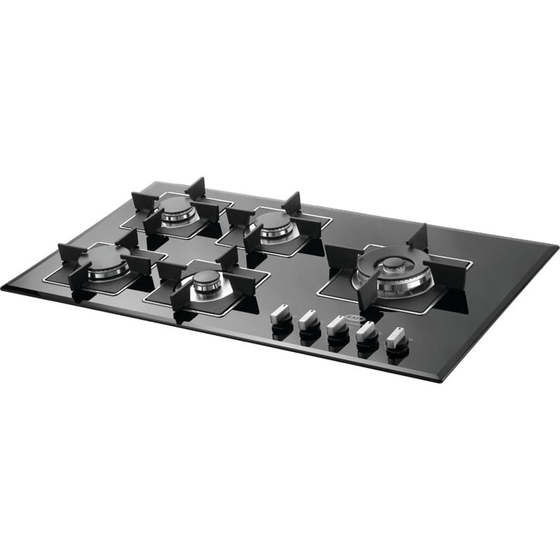 KHNY 90  Black Tempered Glass Hob