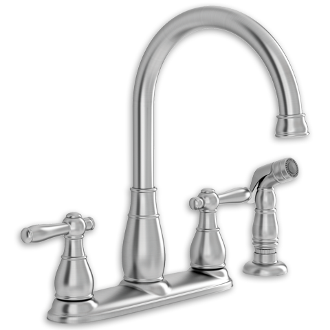 Whitman 2-Handle High-Arc Kitchen Faucet with Separate Side Spray