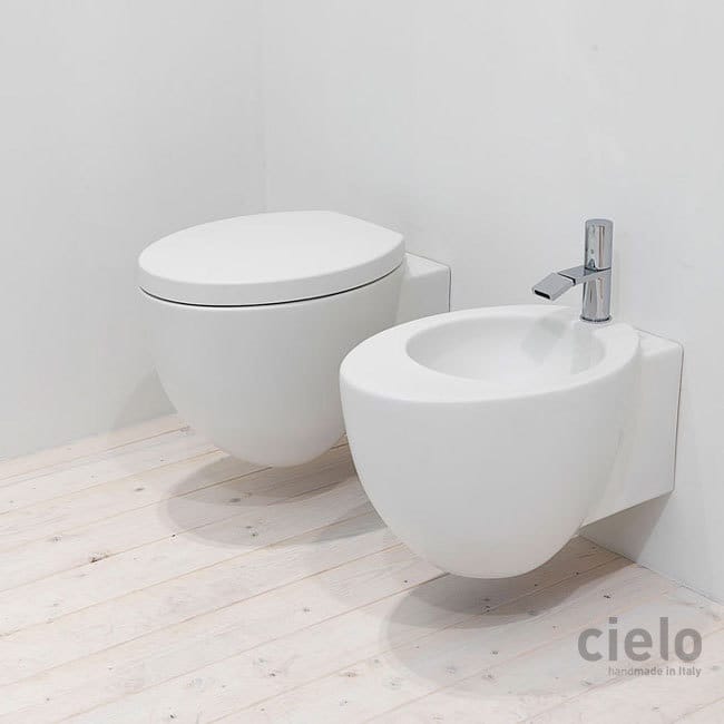 Wall Hung Bidet and Wc Colored Talco