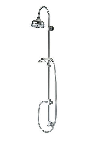 Shower column with anti-limescale showerhead Ø 150 mm and handshower