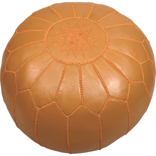 Moroccan Poufs - Mustard