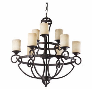 Prunelle Antique Wrought Iron Chandelier