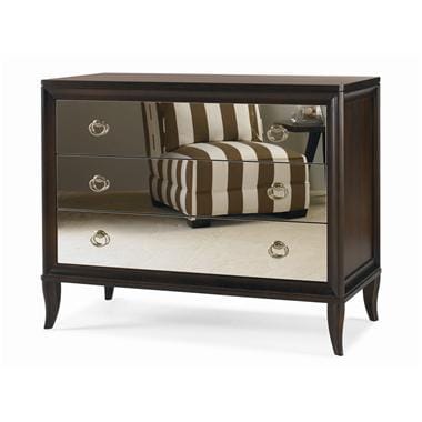 Bachelor Chest With Mirrored Drawer Fronts