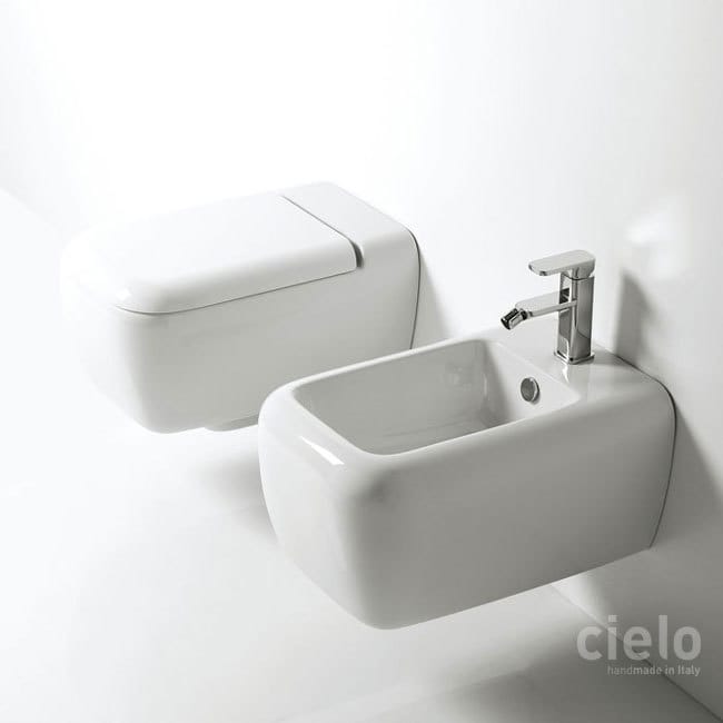 Wall Hung Bidet and Wc Big White