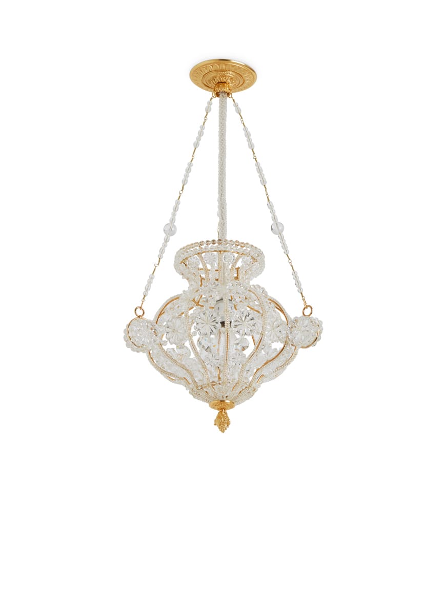 Crystal Chandelier with Acanthus Canopy