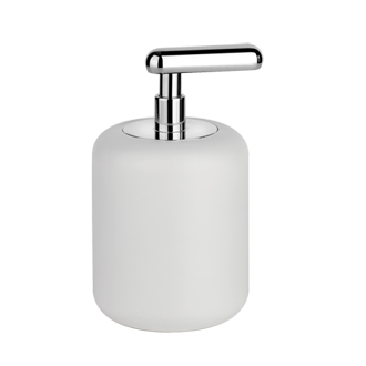 Standing Soap Dispenser With White Gres Glass